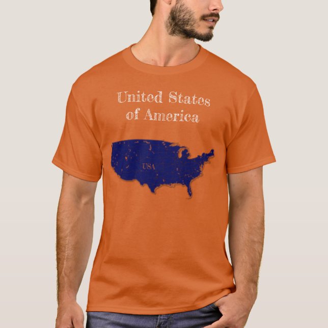 Camiseta 48 Estados Unidos Interstate [Diseño Azul de la Ma (Anverso)