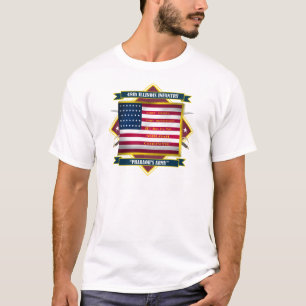 Camiseta 48.o Ropa voluntaria de la infantería de Illinois