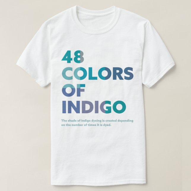 CAMISETA 48COLORS OF INDIGO (Diseño del anverso)