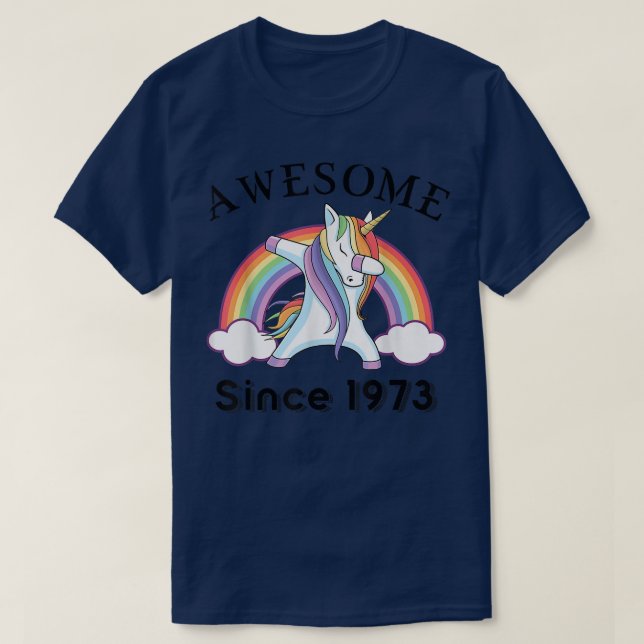 Camiseta 49 años alucinante desde 1973 49º cumpleaños (Diseño del anverso)