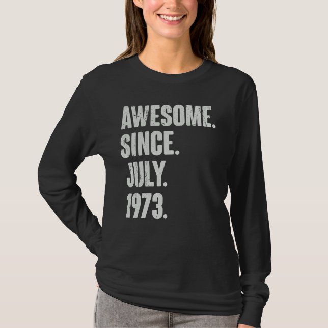 Camiseta 49 años de edad 49º cumpleaños increíble desde jul (Anverso)