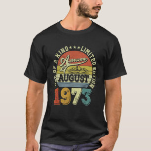 Camiseta 49 años de edad asombrosa desde agosto de 1973 49º
