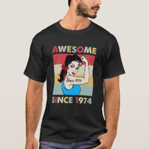 Camiseta 49 años de edad increíble desde 1974 49º cumpleaño