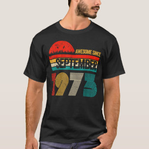 Camiseta 49 años de edad increíble desde septiembre de 1973