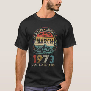 Camiseta 49° cumpleaños 49 años asombrosos desde marzo de 1