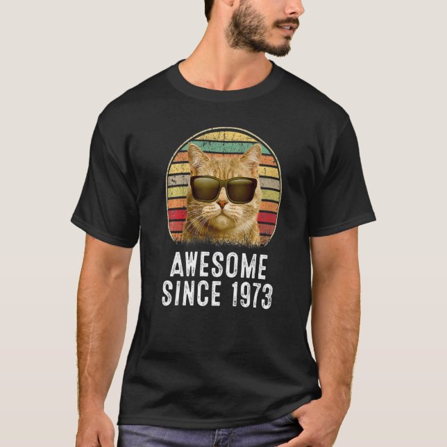 Camiseta 49° cumpleaños, increíble desde 1973 (Anverso)