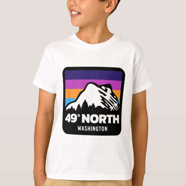 Camiseta 49 grados North Washington Snowboard Skiing Fa (Anverso)