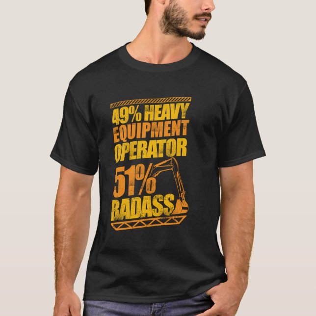 Camiseta 49 Operador de equipo pesado 51 Excavadora de barr (Anverso)