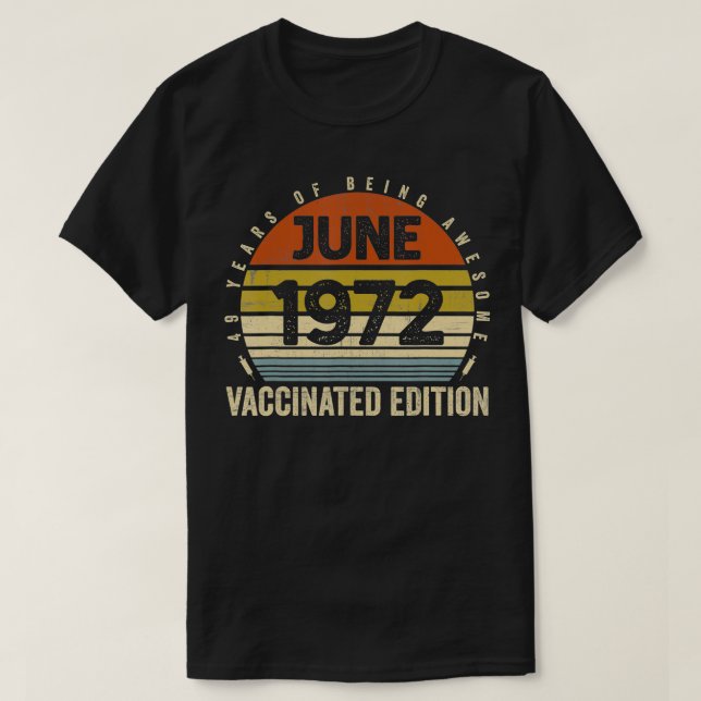 Camiseta 49Años49ª Decoración de Cumpleaños Junio (Diseño del anverso)