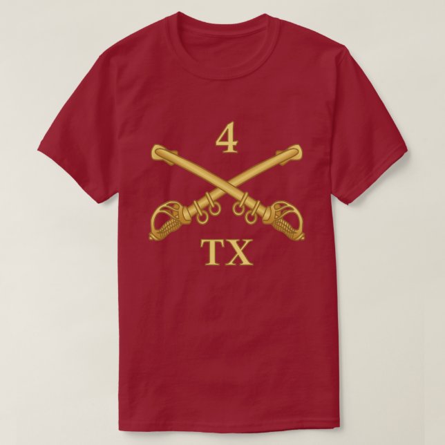 Camiseta 4.ª caballería de Texas (Diseño del anverso)
