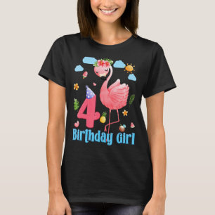 Camiseta 4.ª Chica Flamingo 4 años de edad tropical F