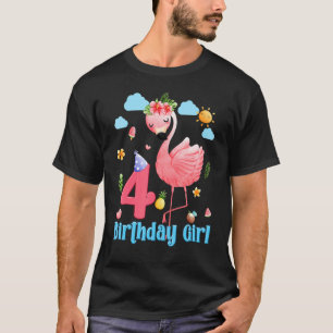 Camiseta 4.ª Chica Flamingo 4 años de edad tropical F