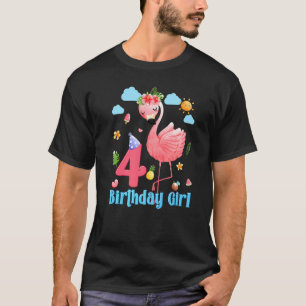Camiseta 4.ª Chica Flamingo 4 años de edad tropical F