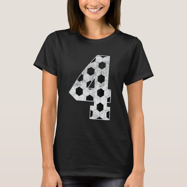 Camiseta 4.ª Fiesta de cumpleaños niño de cuatro años de ed (Anverso)