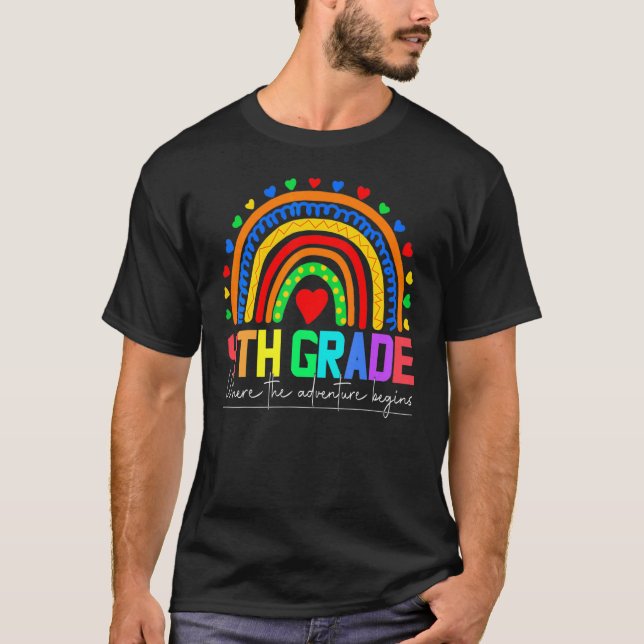 Camiseta 4.ª Maestra de Leopardo Arcoiris Cuarto Grado (Anverso)