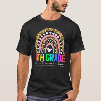 Camiseta 4.ª Maestra de Leopardo Arcoiris Cuarto Grado