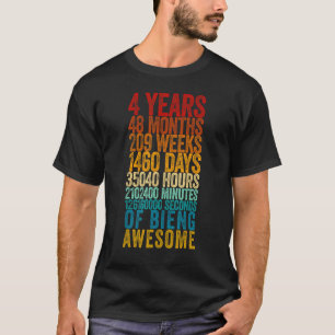 Camiseta 4.º Anciano de Cumpleaños 4 Años