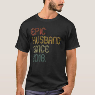 Camiseta 4.º Aniversario Boda Viejo Esposo Épico Desde