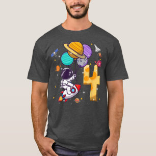 Camiseta 4.º Astronauta Balón espacial de 4 años