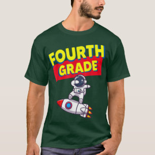 Camiseta 4.º astronauta de cuarto grado Dabbing de vuelta a