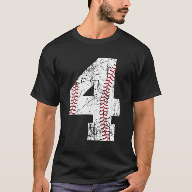 Camiseta 4.º Béisbol 4 Cuatro (Anverso)