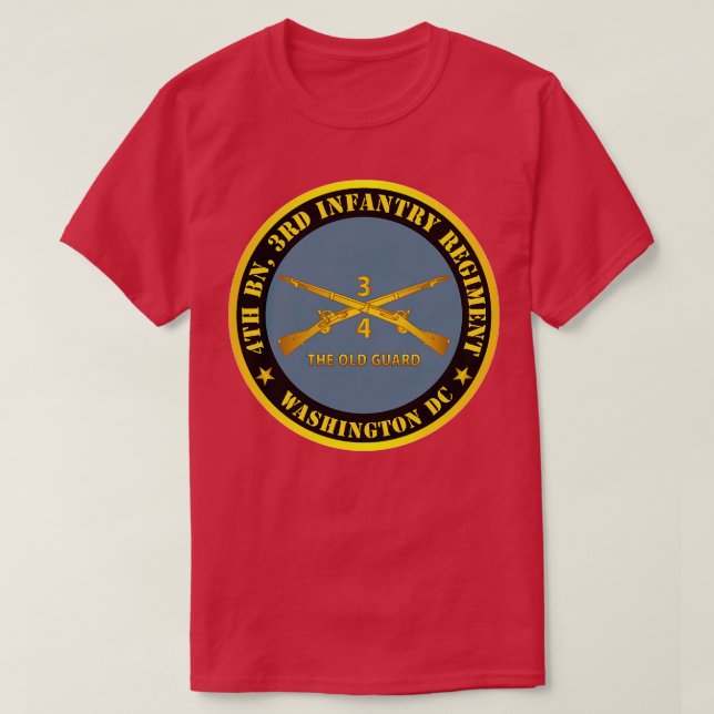 Camiseta 4.º Bn 3 Regimiento de Infantería Washington DC El (Diseño del anverso)