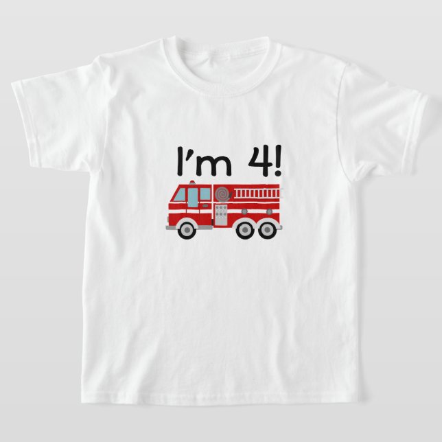 Camiseta 4.º Bombero De Cumpleaños (Distribución)