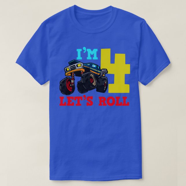 Camiseta 4.º Camión Monstruo de Cumpleaños 2 (Diseño del anverso)
