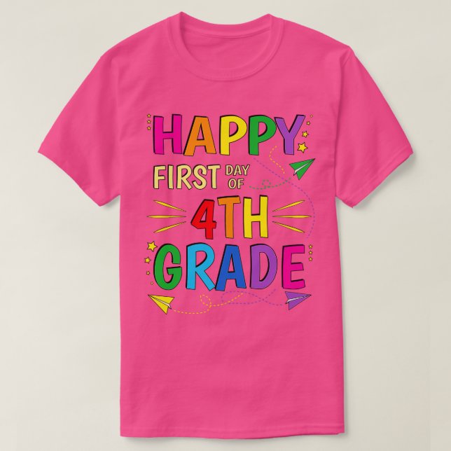 Camiseta 4.º cuarto grado de vuelta a la escuela (Diseño del anverso)