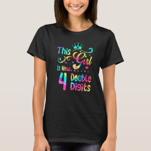 Camiseta 4.º Cumpleaños Este Chica Es Ahora De 4 Dígitos Do