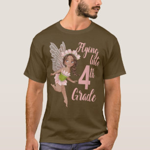 Camiseta 4.º día de las hadas escolares en el hadas negras