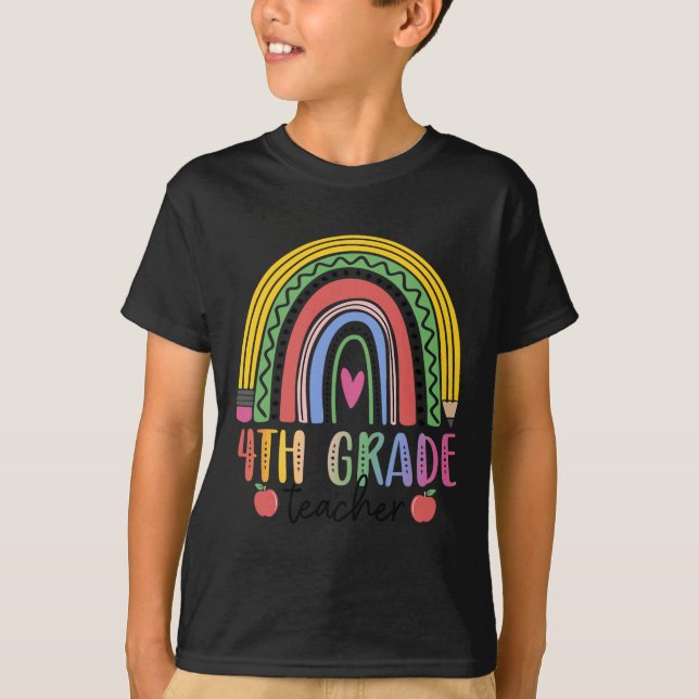 Camiseta 4.º equipo de profesores de arco iris de cuarto gr (Anverso)