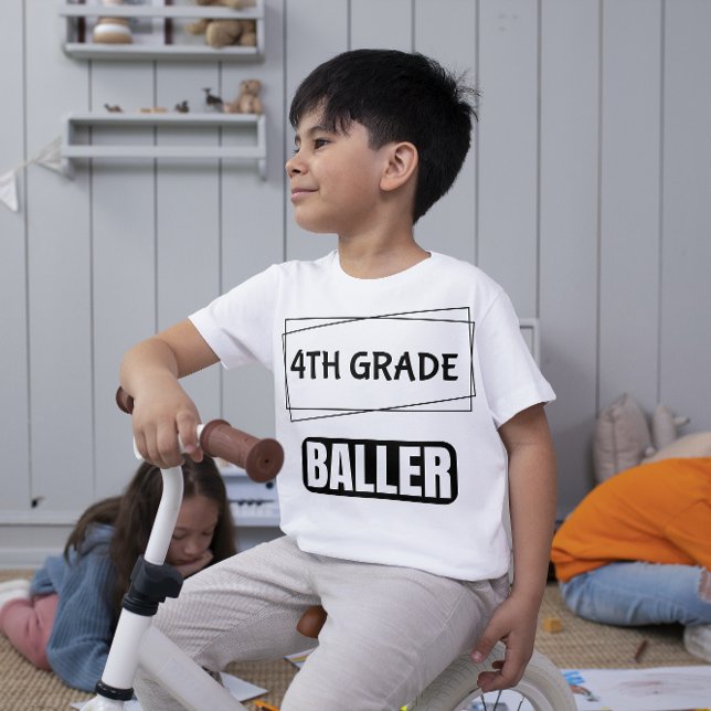 Camiseta 4.º estudiante de cuarto grado con humor niño blan (Subido por el creador)