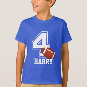 Camiseta 4.º futbol de niños de cumpleaños personalizado