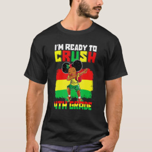 Camiseta 4.º Grado Dabbing A Chicas africanos negros de vue