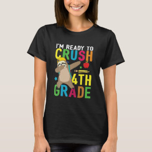 Camiseta 4.º Grado Dabbing Sloth De Vuelta A La Escuela