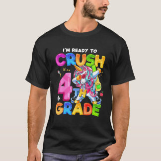 Camiseta 4.º Grado De Dabbing Unicornio Listo Para Aplastar