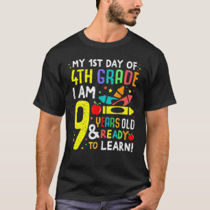Camiseta 4.º Grado De Vuelta Al Primer Día De Chica De Niño