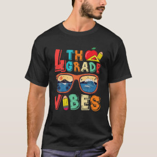 Camiseta 4.º Grado Vibes Gracioso Estudiante Docente De Vue