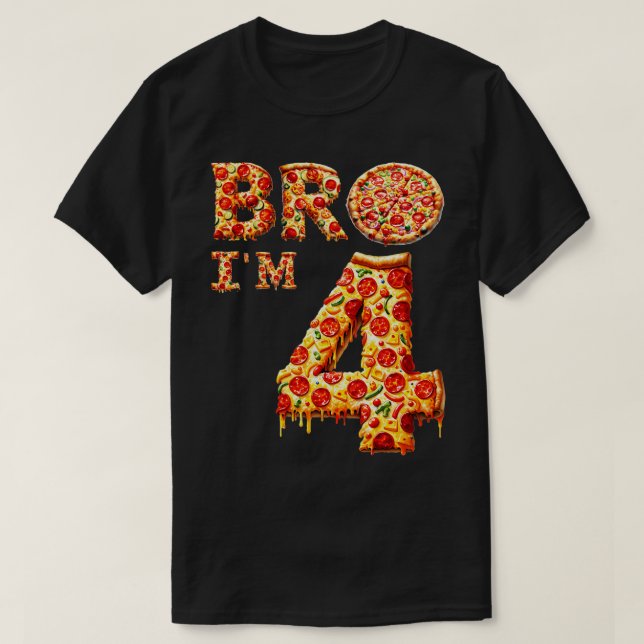 Camiseta 4.º Hermano Im 4 Cinco Quinto Pizza (Diseño del anverso)