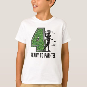 Camiseta 4.º Jugador de Golf Regalo Cumpleaños Niño de 4