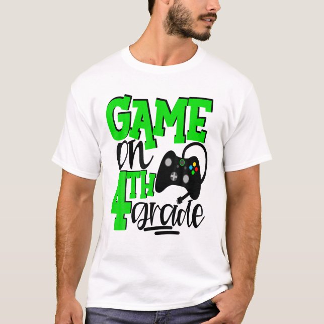 Camiseta 4.º Jugador De Grado Videojuegos Primer Día De Esc (Anverso)