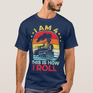 Camiseta 4.º Nacimiento Del Tren De Niño De 4 Años