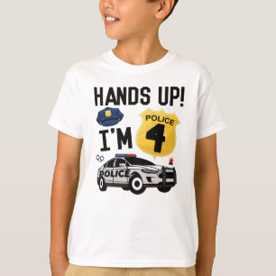 Camiseta 4.º oficial de policía de regalo de cumpleaños 