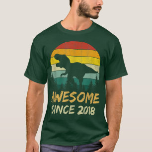 Camiseta 4.º regalo de cumpleaños niño dinosaurio de 4 años