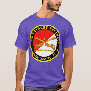Camiseta 4.º Regimiento Cavalry Fort Concho TX preparado y