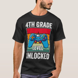 Camiseta 4.º videojuego desbloqueado de nivel universitario