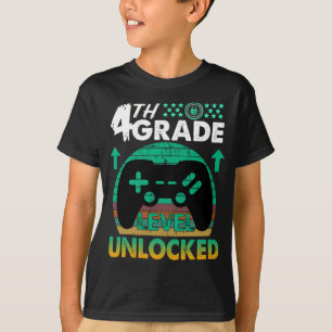 Camiseta 4.º videojuego desbloqueado de nivel universitario