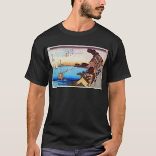 Camiseta 4. 神 川 奈, 広 重 Kanagawa-juku, Hiroshige, Ukiyo-e