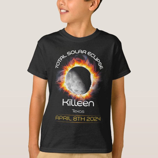 Camiseta 4.08.24 Eclipse solar total 2024 Killeen Texas (Anverso)